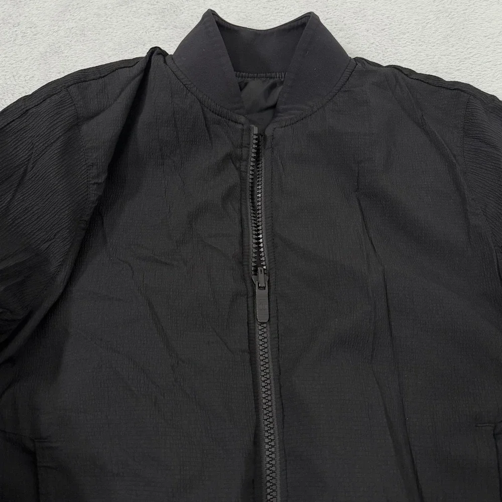 Lululemon Non Stop Bomber Reversible Jacket Womens 2 Black Lightweight LW4AEVS